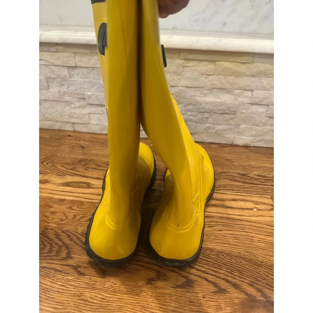Repel Footwear Mens Yellow Rubber Rain Boots Waterproof Work Tall Size 11